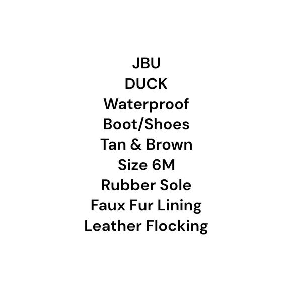 JBU Women's Nala Duck Boots Size 6 M Brown & Tan Lace Up Rain Cold Weather Shoe - Picture 4 of 13